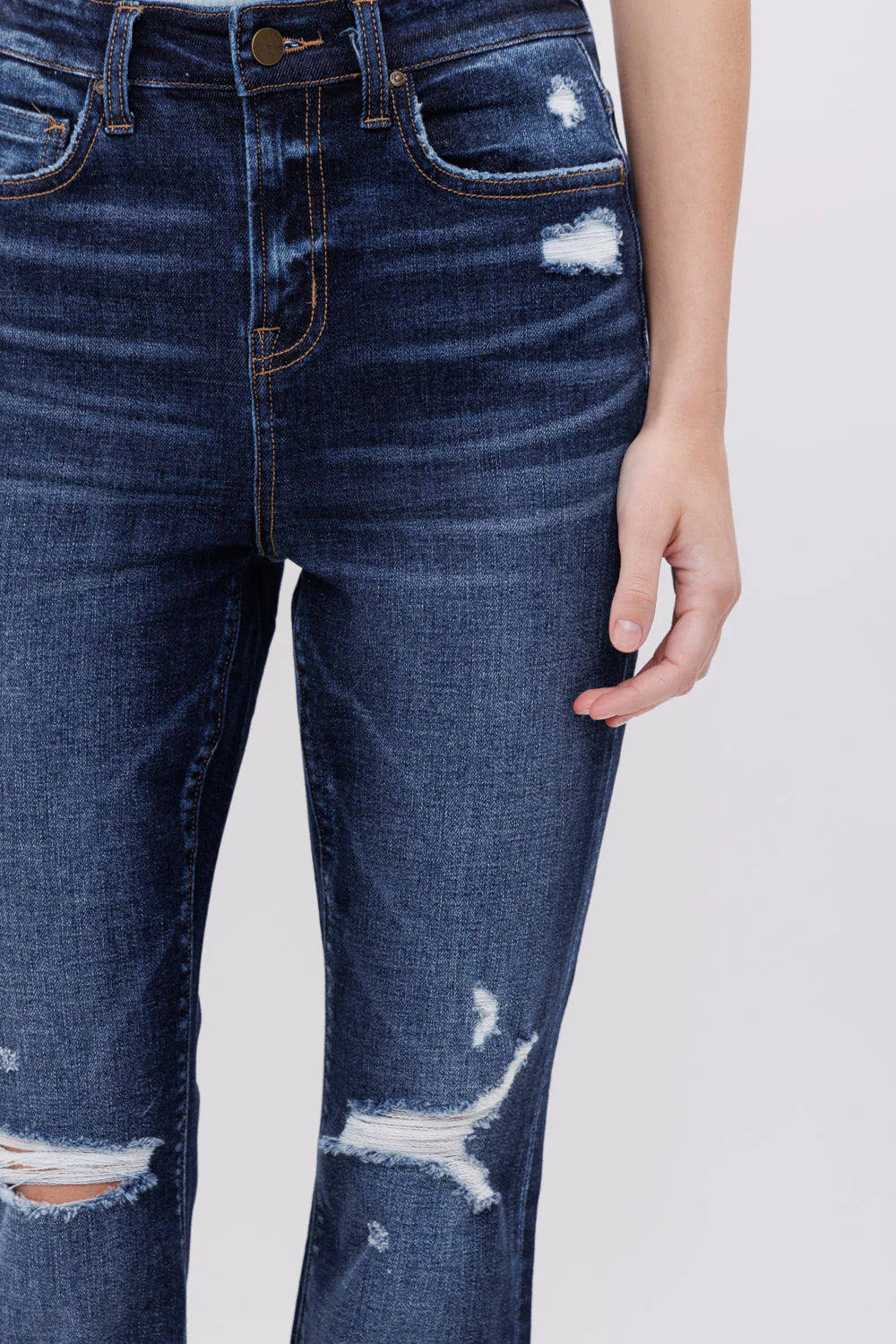 High Rise Dark Wash Denim Jeans