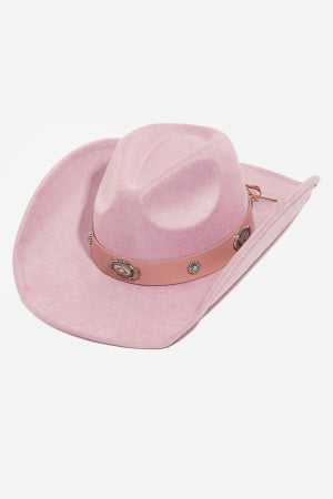 Western Disc Ribbon Strap Cowboy hat