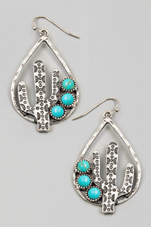 Western Cactus Earrings