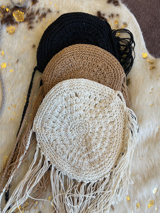 Boho style crochet bag