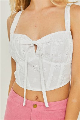 Woven Bustier top